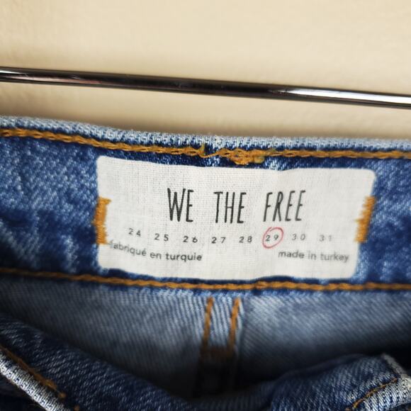 Free People Stella High Rise Skinny Jeans Size 29 Button Fly Raw Hem - Picture 9 of 11